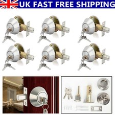 Round Single Cylinder Deadbolt Security Door Lock with Key Safe Knobs Entrance