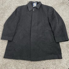 Ralph Lauren Overcoat Mens 48 RCharcoal Gray Wool Mac Coat Single Breasted 412