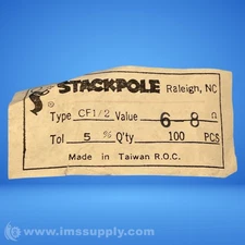 Stackpole Electronics, Inc. CF1/2 Resistors Pack of 100 4135