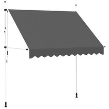 Manual Retractable Awning Folding Arm Awning Outdoor Privacy Screen vidaXL