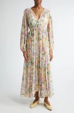 AUTH Zimmermann Halliday Floral Gathered Maxi Dress Size 4 AU/12 US