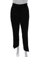 Stella McCartney Unisex Ankle Dress Pants Black Organic Cotton Blend Size 40