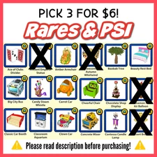 PICK THREE - Webkinz Classic Rares, Exclusives, PSI, Prizes