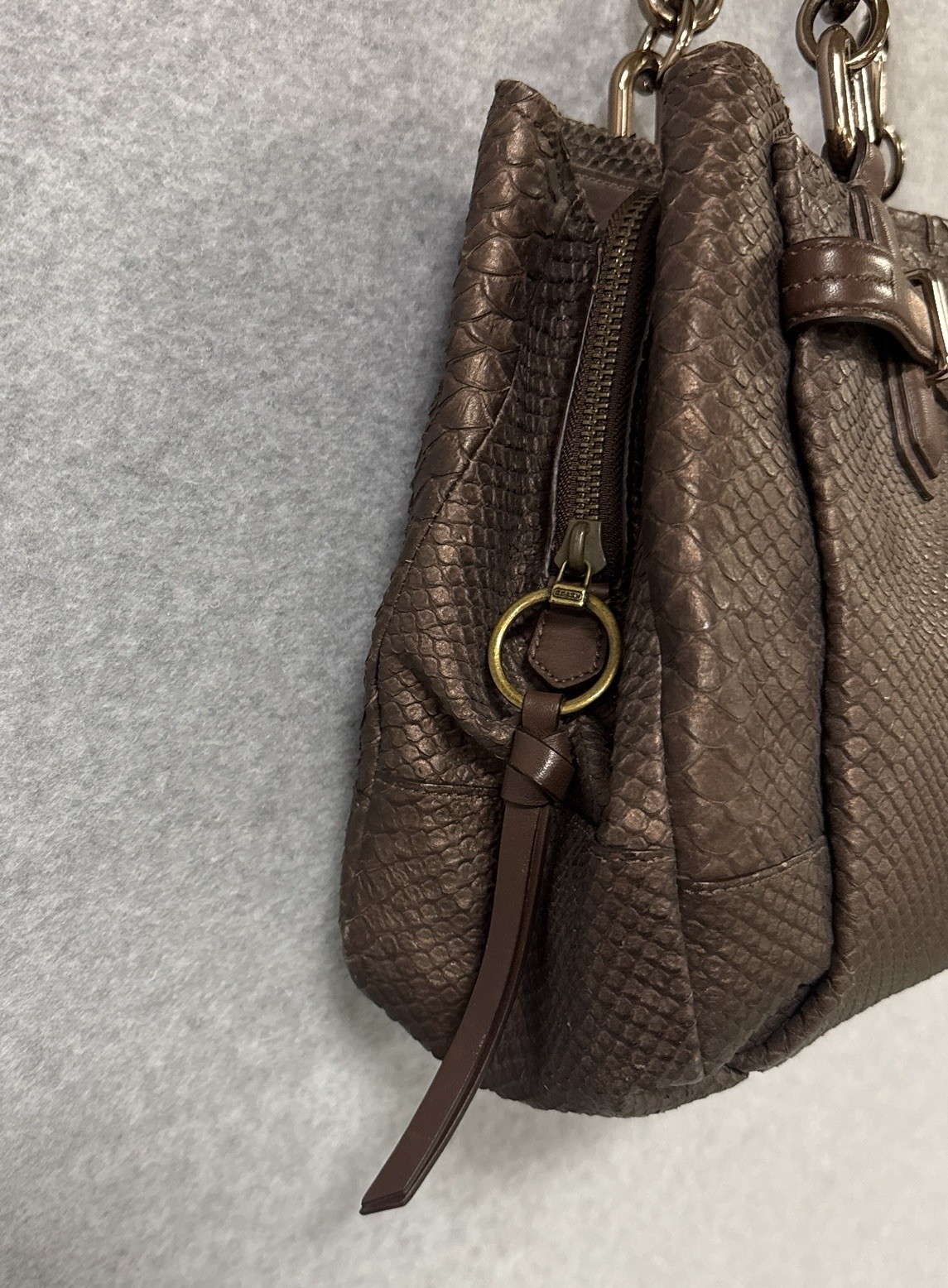 COACH Bronze  Python Embossed Leather Chelsea Jay… - image 8