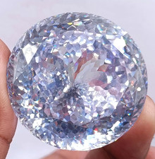 Certified 425.8 Ct Natural Cambodian White Color Round Cut Zircon Loose Gemstone