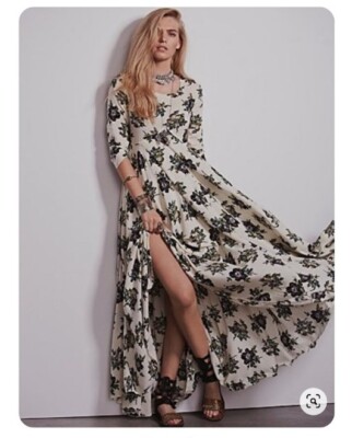 nude midi dress with sleeves Brown puffy sleeves midi dress-CATO XL / Brown