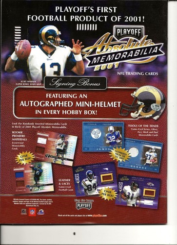 Beckett Football Card Monthly - August/2001 - Ausgabe #137 - JERRY RICE - Bild 2 von 2