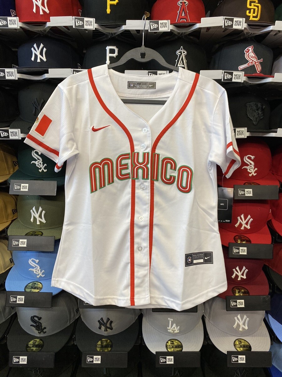 Mexico Women World Baseball Classic WBC White/Red Jersey (Sz 2XL