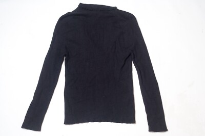 Prada Vintage Cashmere Silk Top Deep V Ruffle Neck Zipper Size 44