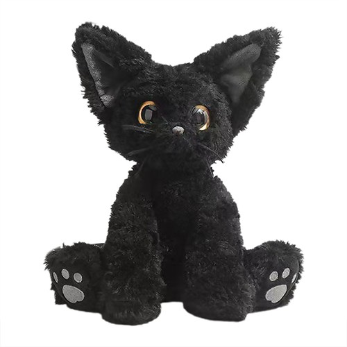 Cat Plush Cute Black Cat Animal Doll Toy 23cm Stuffed Animal Gift For Kids