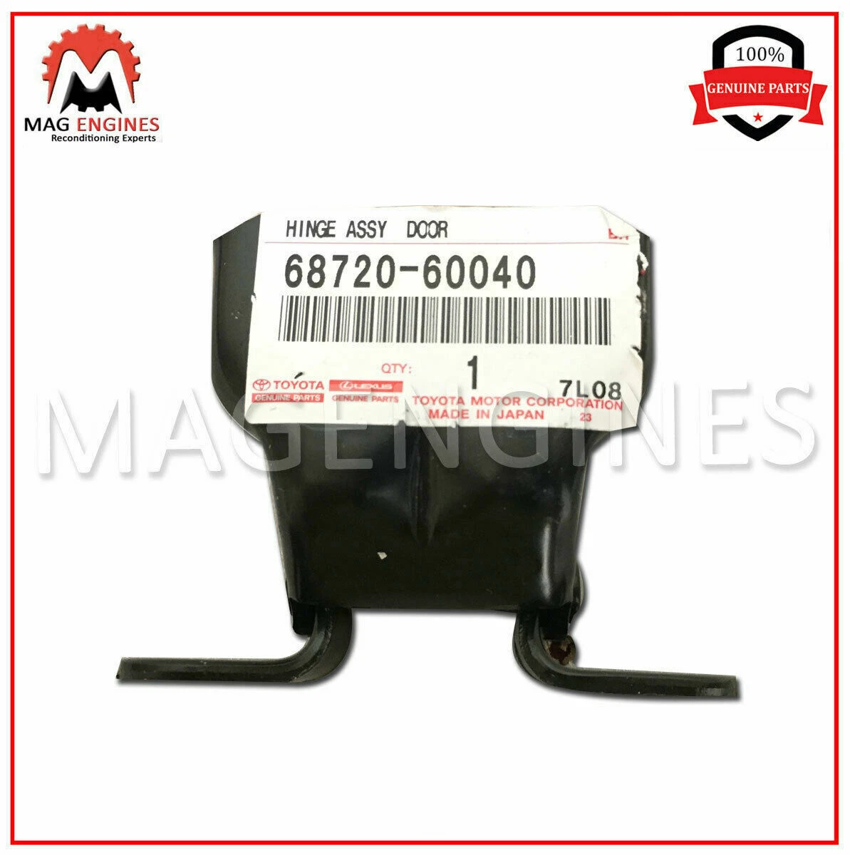 68720-60040 GENUINE OEM HINGE ASSY, FRONT DOOR, UPPER LH  