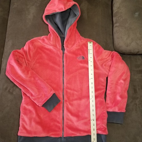 THE NORTH FACE REVERSIBLE HOODIE JACKET FLEECE RED/GRAY MENS SMALL - Picture 8 of 10