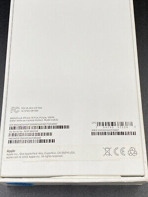EMPTY BOX iPhone 14 (128GB) Purple Replacement Case MQ3U3LL EMPTY BOX iPhone 14 (128GB) Purple Replacement Case MQ3U3LL