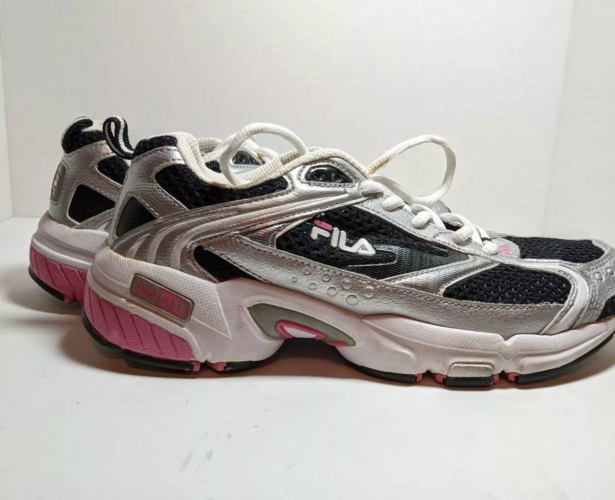 Fila 8.5 Ladies Athletic Shoes Black, Silver. Pink. PreOwned | eBay