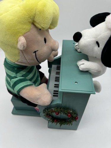 PEANUTS Snoopy & Schroeder Playing Piano Christmas Musical Animated Plush 2024 - Picture 7 of 7