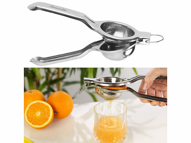 Presse-agrumes manuel Ø 7 cm en acier inoxydable compact pour cuisine et bar domestique