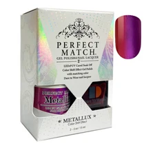 LeChat Perfect Match Metallux Soak off Gel Polish +Nail Lacquer #MLMS10 Phoenix 