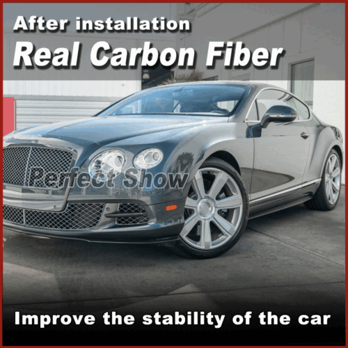 For Bentley Continental Gt 2012-18 REAL Carbon Side Skirt Extension Lip Spoiler - Picture 2 of 13