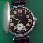 ROLEX Trench Military Sterling Silver Full size Military Watch Vintage 1917