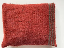 RARE! Vintage Ralph Lauren MOHAIR Wool Orange Rust Decorative PILLOW Equestrian