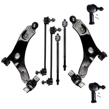 8x Front Lower Control Arm And Ball Joint Outer Tie Rod For 2006-2011 Ford Focus