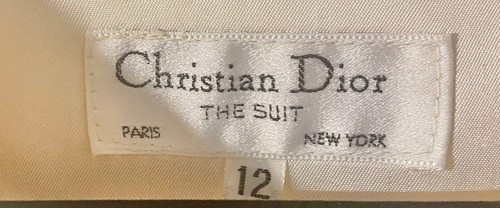 Vtg CHRISTIAN DIOR Women Ivory Classic Blazer Size 12 Beautiful Rare - Picture 2 of 4