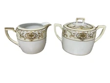 CHRISTMAS BALL 16034 - SUGAR BOWL & CREAMER