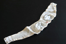 Vintage 1990s Strapless Underwire Bra Beige, Fruit Accent in Middle, Size 1