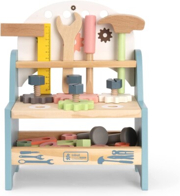 Robud Wooden Tool Bench For Kids Toy Play Workbench Workshop With Tools Set