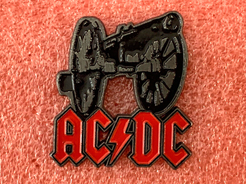 T38 Pins AC/DC CANNON LOGO Album FOR THOSE ABOUT TO ROCK Musique Canon ...