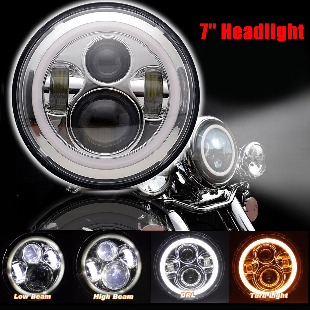 APEBAZY Motorrad LED Scheinwerfer Rund - Angel Eye Wasserdicht 3000LM