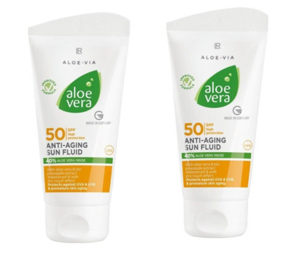 2x LR Aloe Vera Anti-Aging Sonnenfluid LSF 50 Sun Sonnencreme