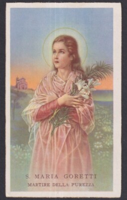 Holy card de Santa M. Goretti santino image pieuse estampa