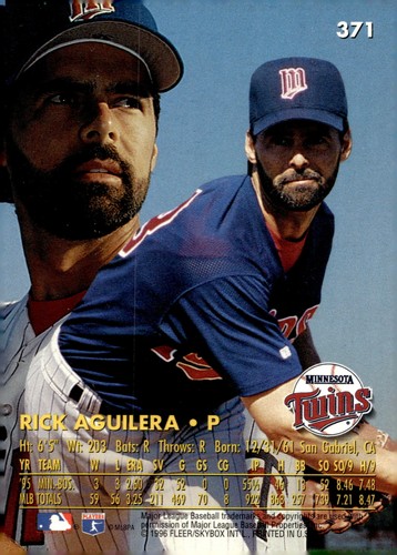 1996 Ultra #371 Rick Aguilera - Picture 2 of 2