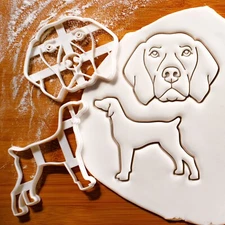 Set of 2 Vizsla Cookie Cutters - Bake cute Hungarian Pointer dog biscuit treats
