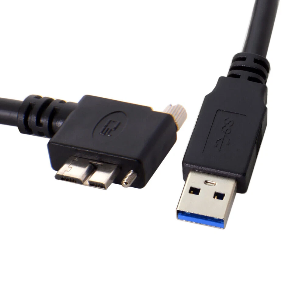 USB 3.0 A Male to Micro B Left Degree Cable for Nikon D800 D800E D810 15ft 5m - Image 4 of 4