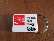 Coca-Cola Schl&uuml;sselanh&auml;nger "it`s the real thing" keychain 70s vintage