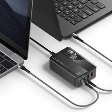 USB C Charger 100W GaN Charger, LDNIO Fast Charger 4-Port USB C Charging Station