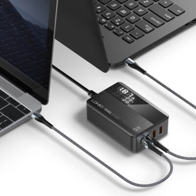 USB C Charger 100W GaN Charger, LDNIO Fast Charger 4-Port USB C Charging Station