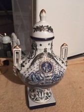 Porcelain Hand Painted Greecian Urn Ornate.