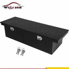 60"X20"X14" Heavy Duty Aluminum Tool Box PickUp Truck Bed RV Toolbox w/ Lock+Key