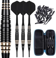 Professional Soft Tip Darts Set 18 Grams with 30 Extra Dart Tips and Gift storag