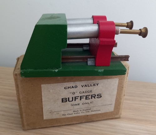 CHAD VALLEY BUFFERS "O" GAUGE BUTOIR DE FIN DE VOIE AVEC SA BOITE ECHELLE O