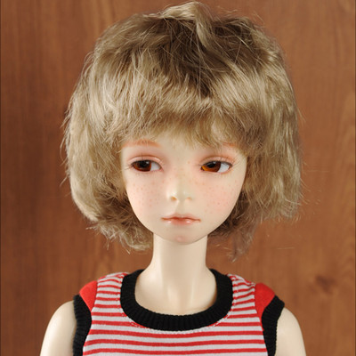 Middle cut wig for SD dolls (8-9)inch SUSM Wave (Brown)