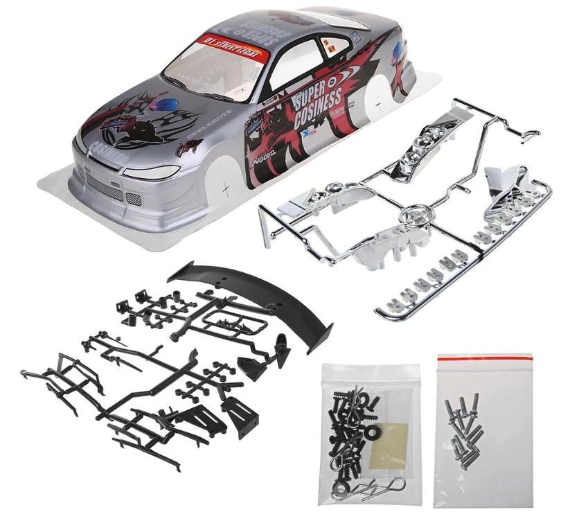 1/10 Onroad Rc Car Body Shell Wing Led Light Buckets For