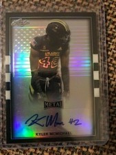KYLER MCMICHAEL Clemson 2018 Leaf Army All-American BLACK Flag AUTO 5/5
