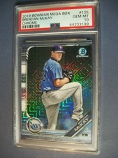 BRENDAN MCKAY 2019 Bowman Chrome Mega Box Refractor BCP105 PSA GEM MINT 10 Rays