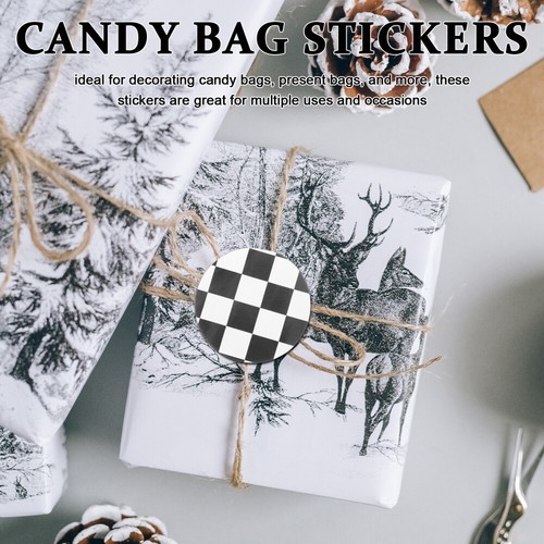 20 Pcs Bonbontüte-Aufkleber-Dekoration Karierte Checkered Flag Partyzubehör - Afbeelding 7 van 12