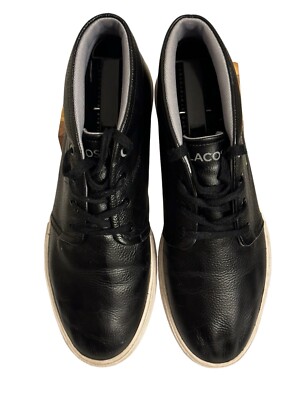 Lacoste mens shoes size 11.5 leather lace-up logo asparta 118 1p Men Lacoste Sneakers Asparta 118 1 P Black Leather Mid Top  main image 4