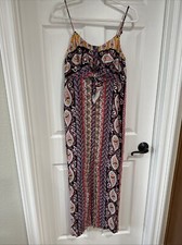 KAS New York MED Maxi Dress Slits Half Lined Paisley Floral NWD - SEE NOTE